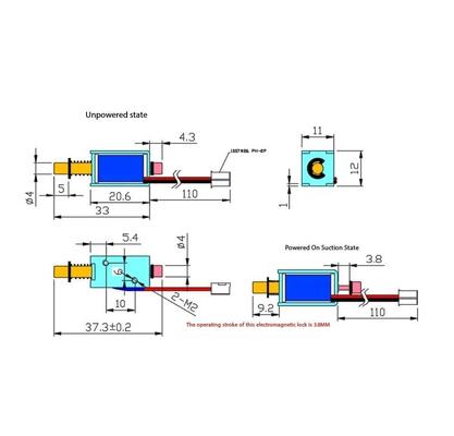 U1054s-2-001 Elektromagnetisch slot / solenoïde / Intelligente slotkas accessoires / Push-Pull solenoïde